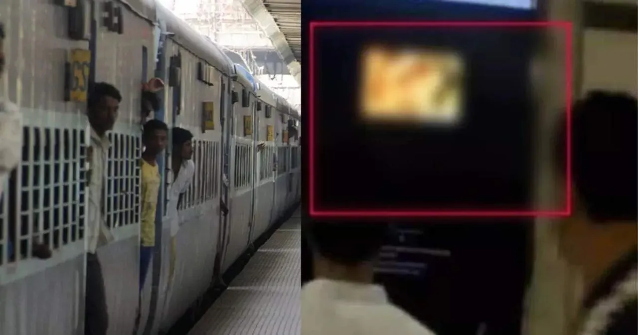 Porn on TV screens at Patna station