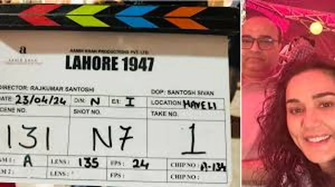 Actor Preity Zinta shares BTS pics as she begins shooting for Sunny Deol starrer Aamir Khan Production