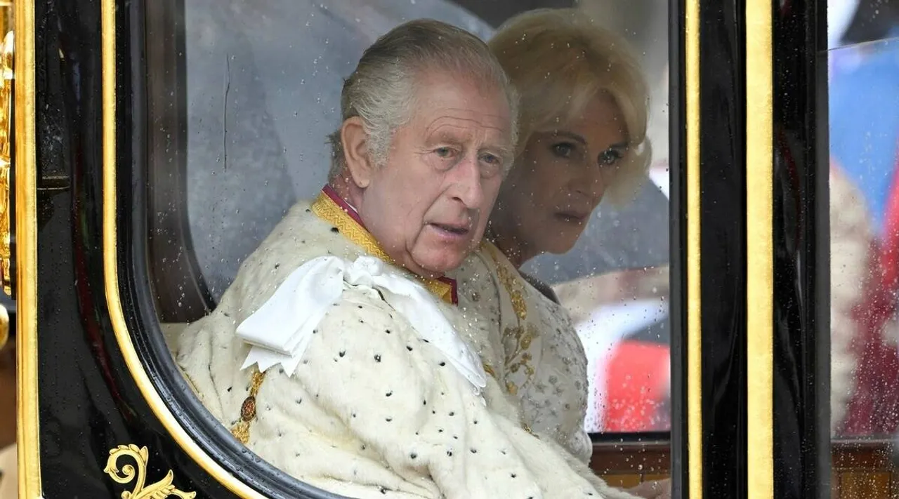 King Charles III and Camilla arrive at Westminster Abbey for Coronation