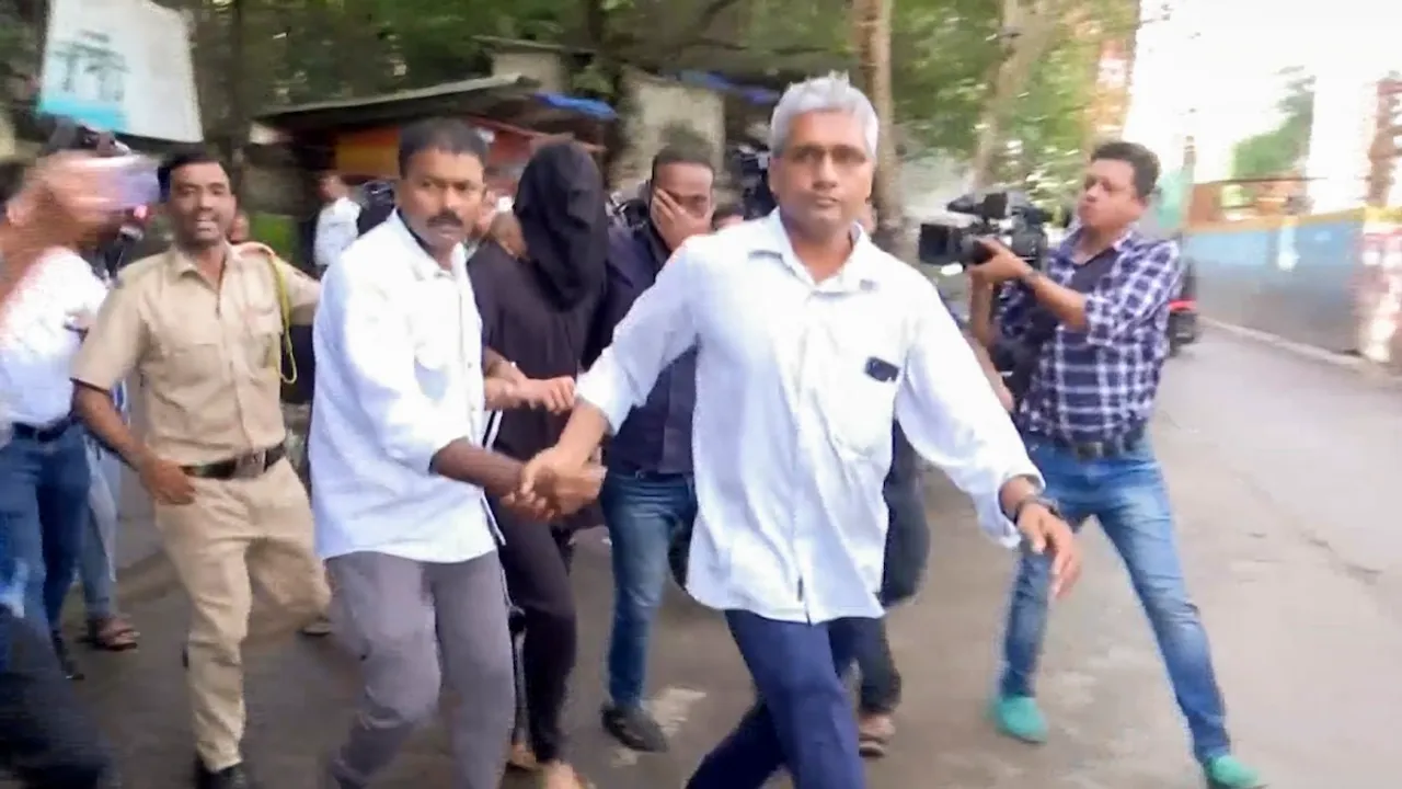 Mihir Shah, the main accused in the Worli hit-and-run case, being taken by the Police in Mumbai, Wednesday, July 10, 2024.