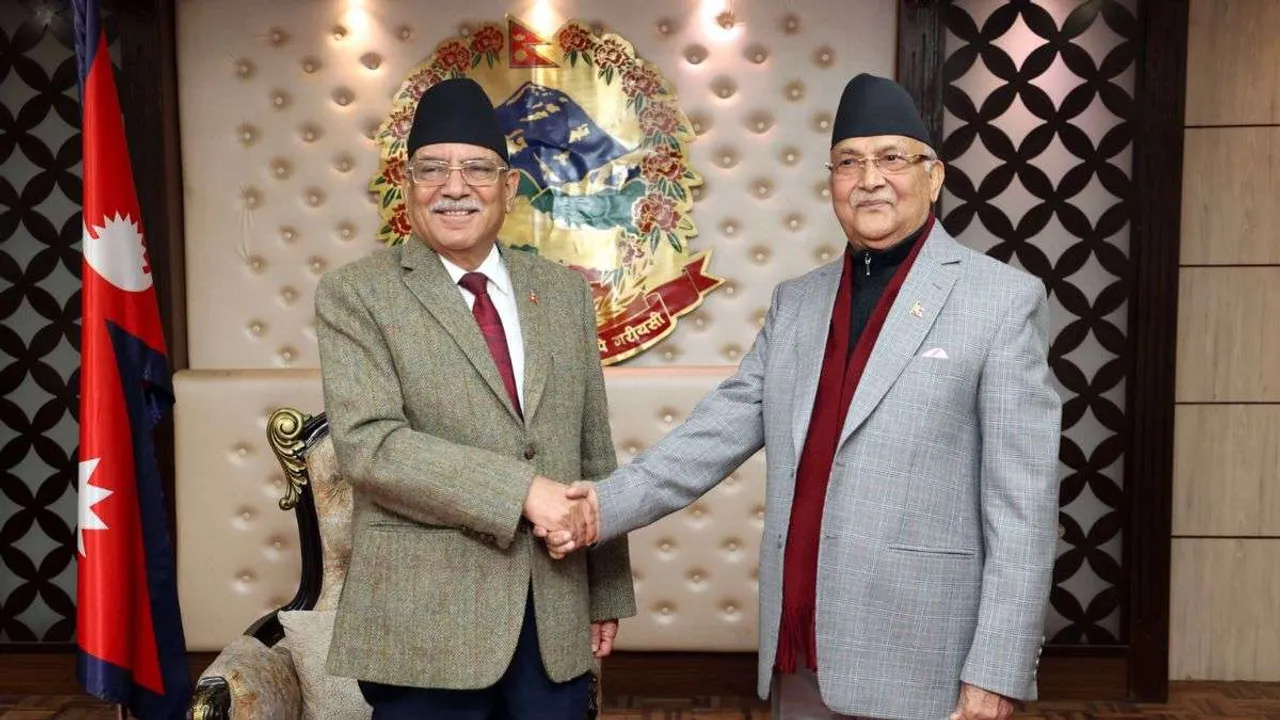 Prachanda set to form a new government with KP Oli's party after splitting with Nepali Congress