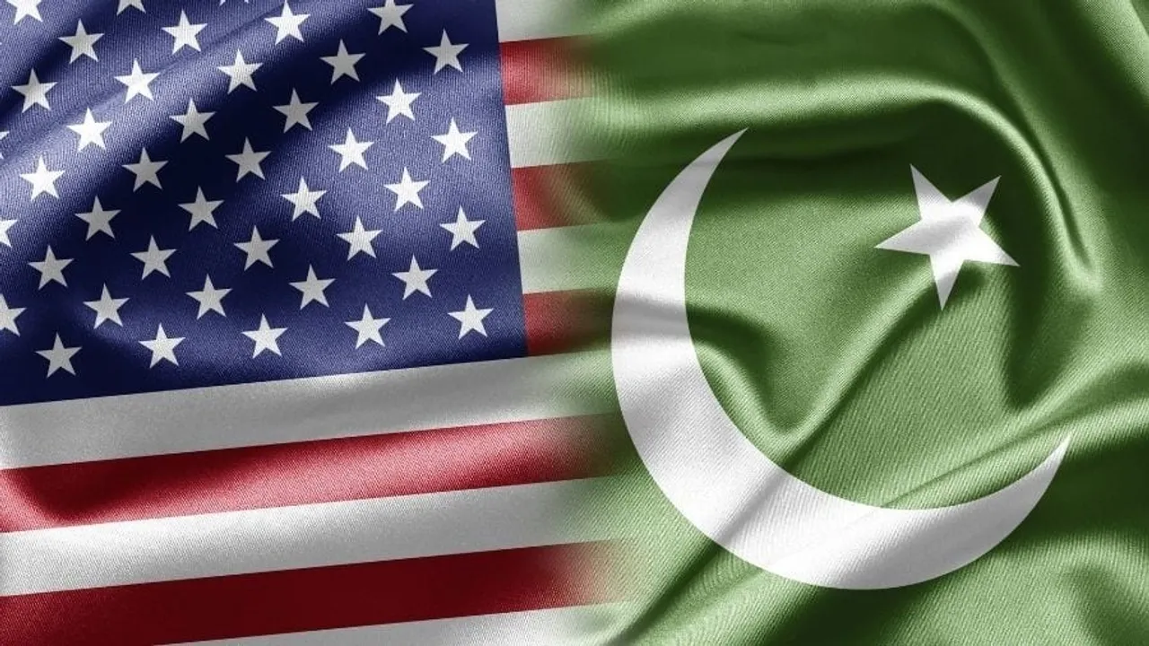 Pakistan USA United States Flags