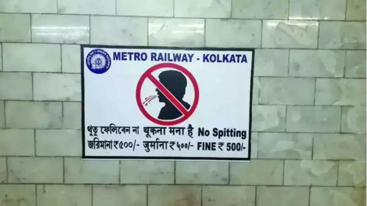 kolkata metro littering