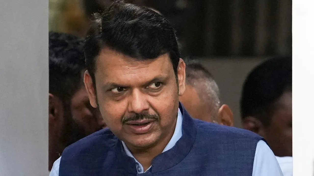 Maharashtra Deputy Chief Minister Devendra Fadnavis addresses a press conference at the BJP office, in Mumbai, Wednesday, June 5, 2024