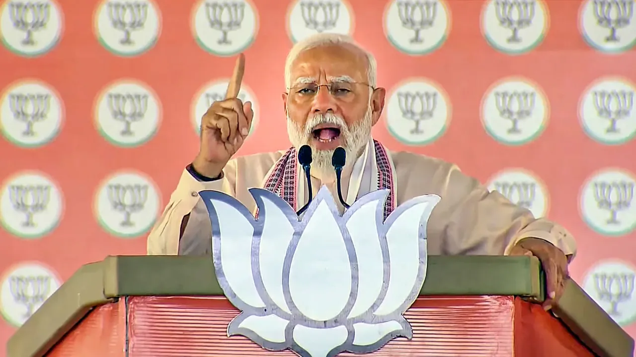 Modi standing as wall between you and Cong's plans to loot you: PM tells people