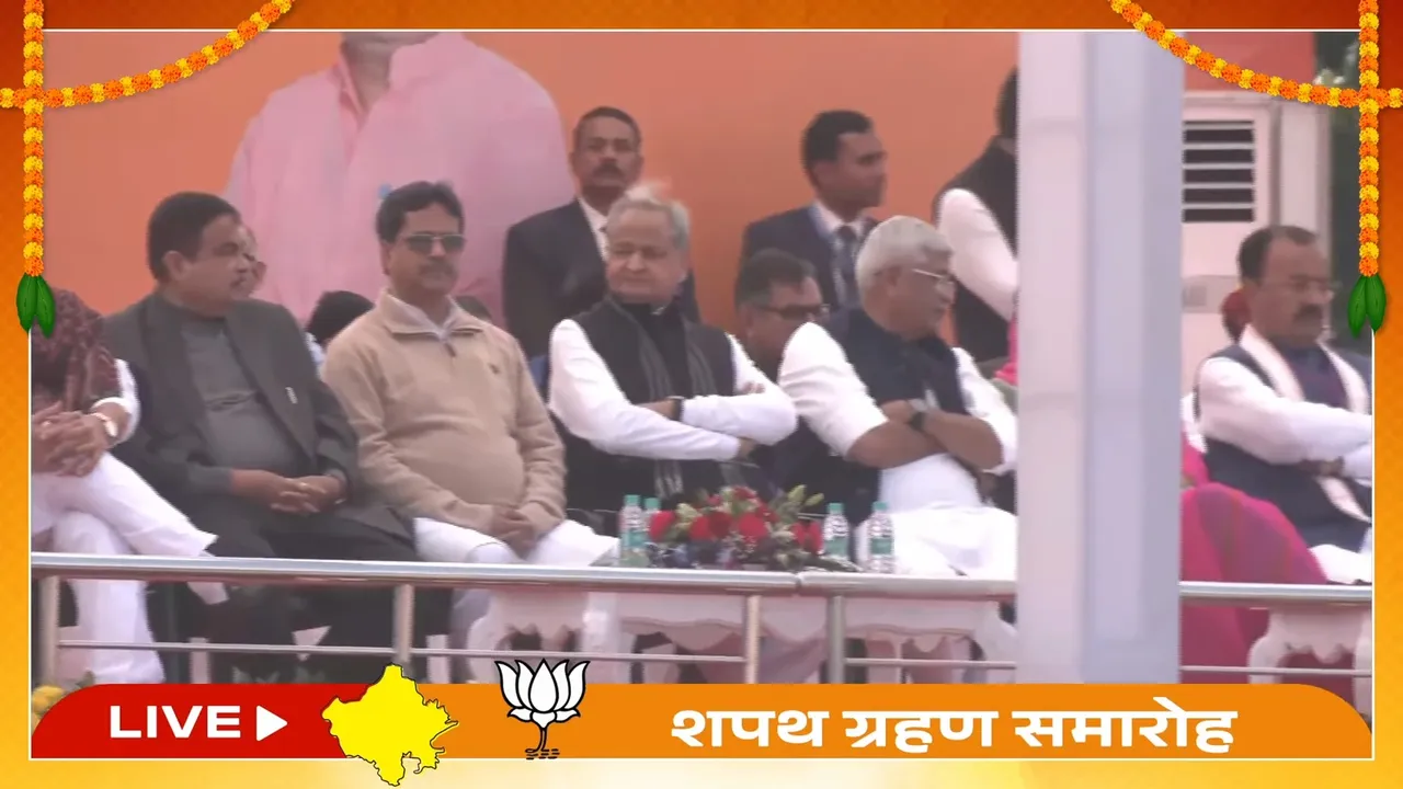 'Bitter rivals' Gehlot, Shekhawat sit next to each other at Rajasthan CM's swearing-in ceremony