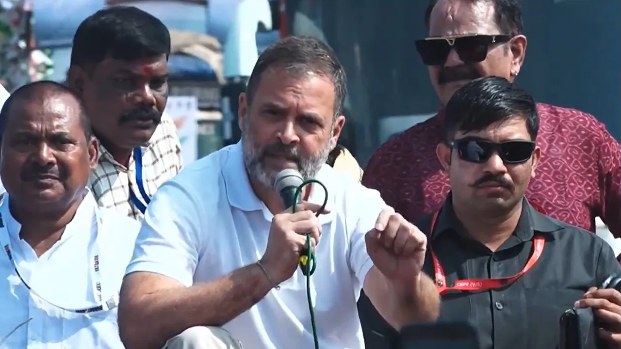 Congress leader Rahul Gandhi interacts with supporters during the Bharat Jodo Nyay Yatra