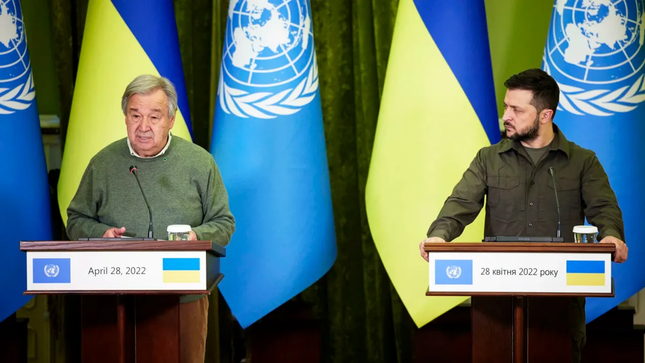 Antonio Guterres Volodymyr Zelenskyy Ukraine