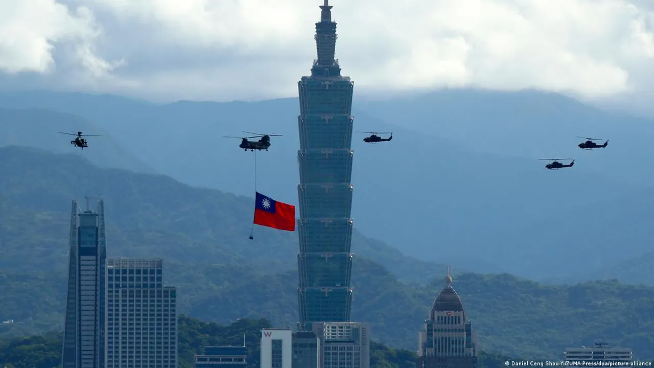 Taiwan's flag n signature building.jpg