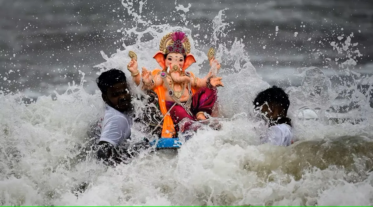 Immersion of Ganapati idols