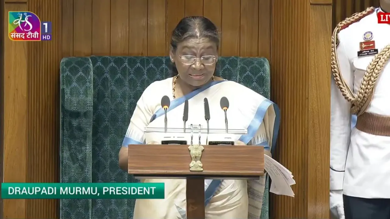 President Droupadi Murmu addressing the 18th Lok Sabha