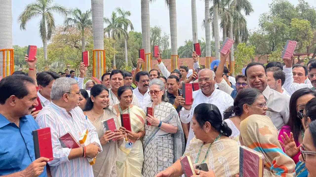 INDIA bloc MPs march together as show of strength