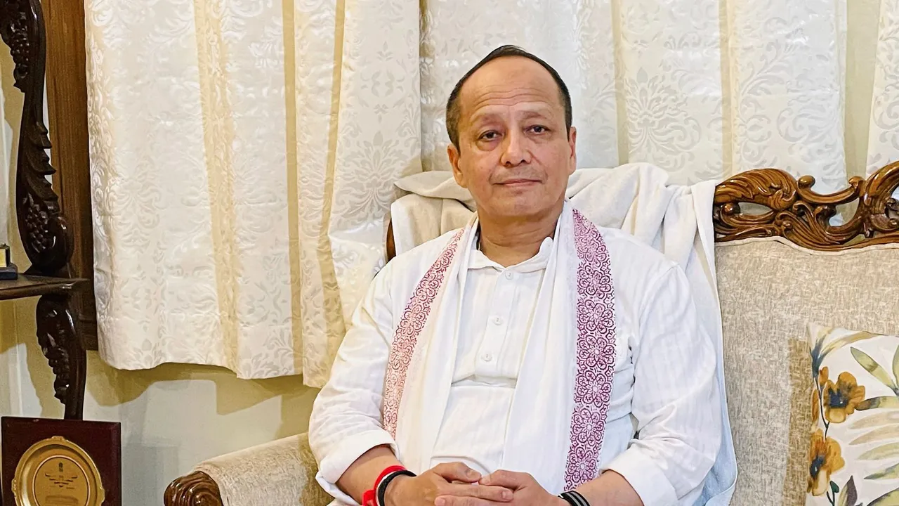 Manipur Law Minister and BJP's inner Manipur candidate for Lok Sabha elections Thounaojam Basanta Kumar Singh, in Imphal