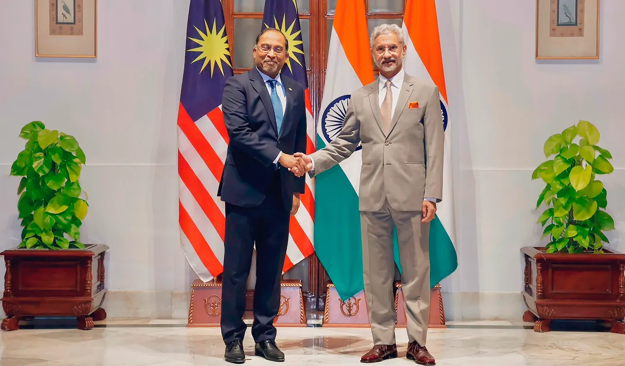 External Affairs Minister S Jaishankar with Malaysina Foreign Minister Zambry Abd Kadir at the 6th India-Malaysia Joint Commission Meeting in New Delhi