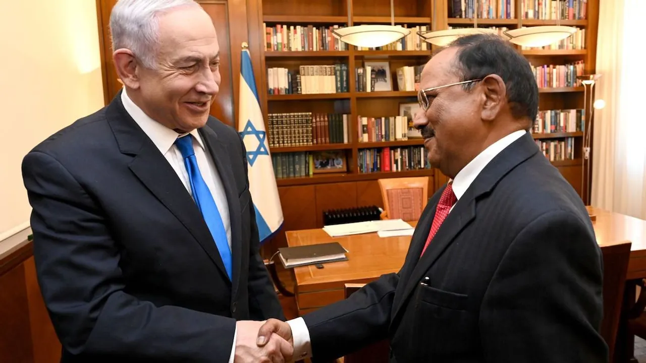 Benjamin Netanyahu and Ajit Doval