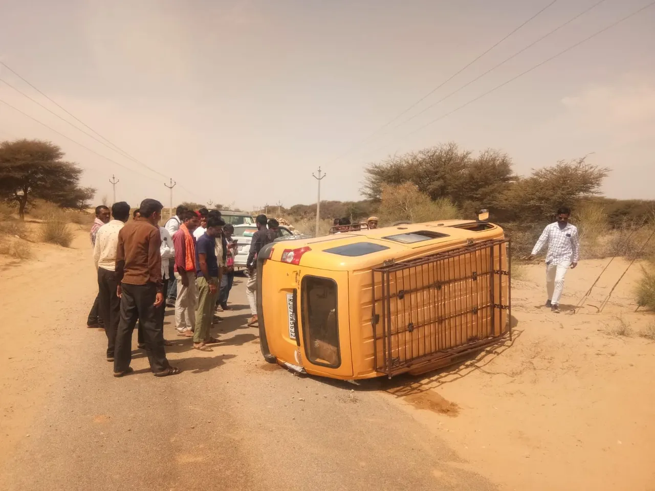 School bus overturns in Jaisalmer, 30 children injured, staffer dead