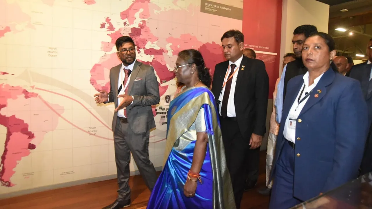 President Droupadi Murmu paid tributes to the brave Mauritian ancestors at Aapravasi Ghat  and  International Slavery Museum in Port Louis. 