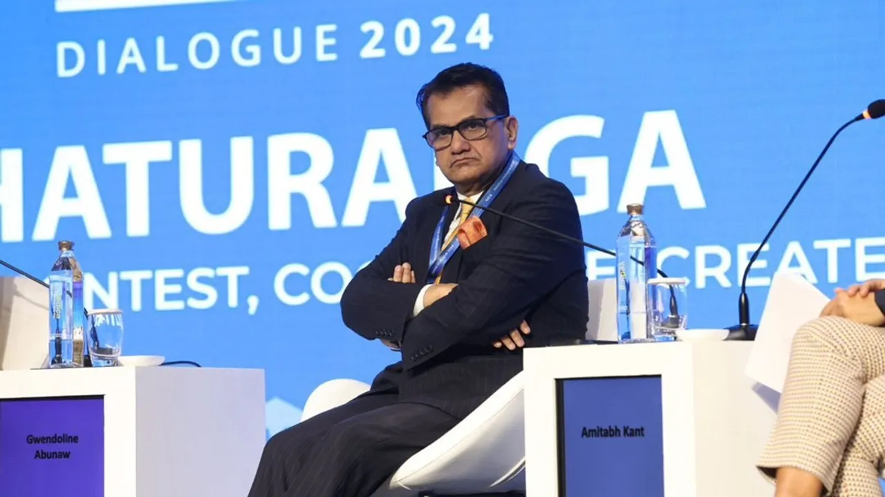 G20 sherpa Amitabh Kant addressing the 'Raisina Dialogue 2024'