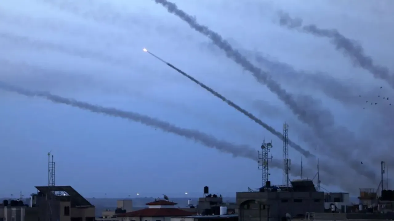Israel strike Hamas targets in Gaza in response to attacks by 5,000 rockets
