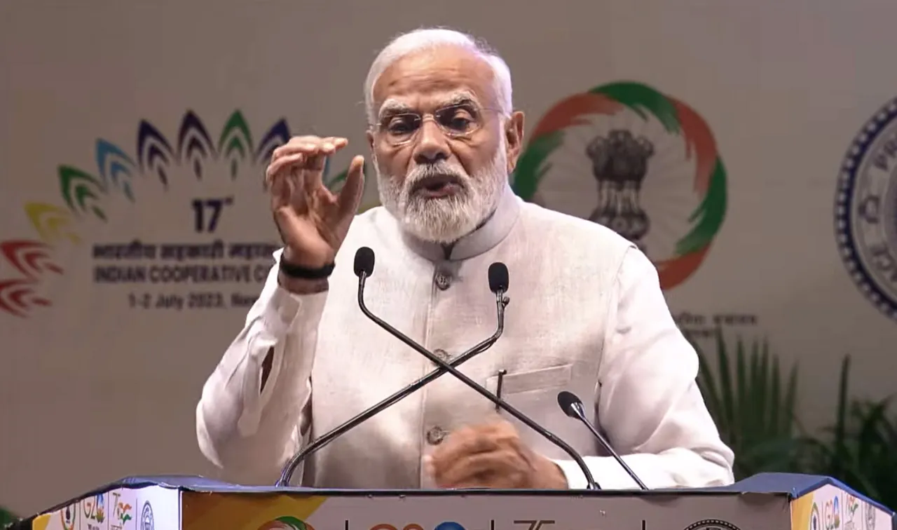 Prime Minister Narendra Modi addresses the 17th Indian Cooperative Congress, in New Delhi