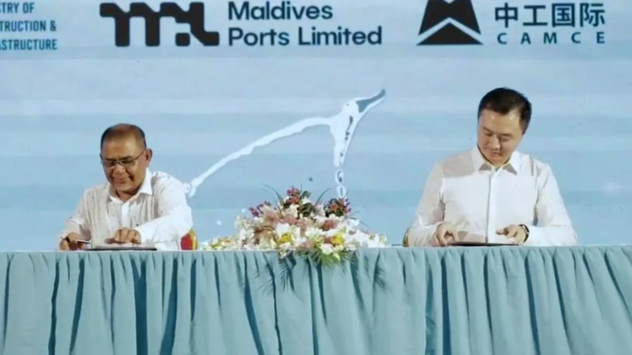 MoU signed between Maldives Port Limited and China's CAMC Engineering to develop the Laamu Aoll Maritime Hub