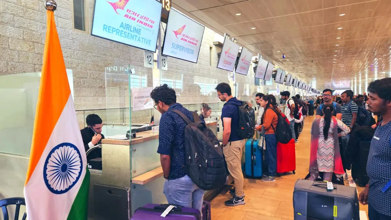 Operation Ajay Air India Airport check-in