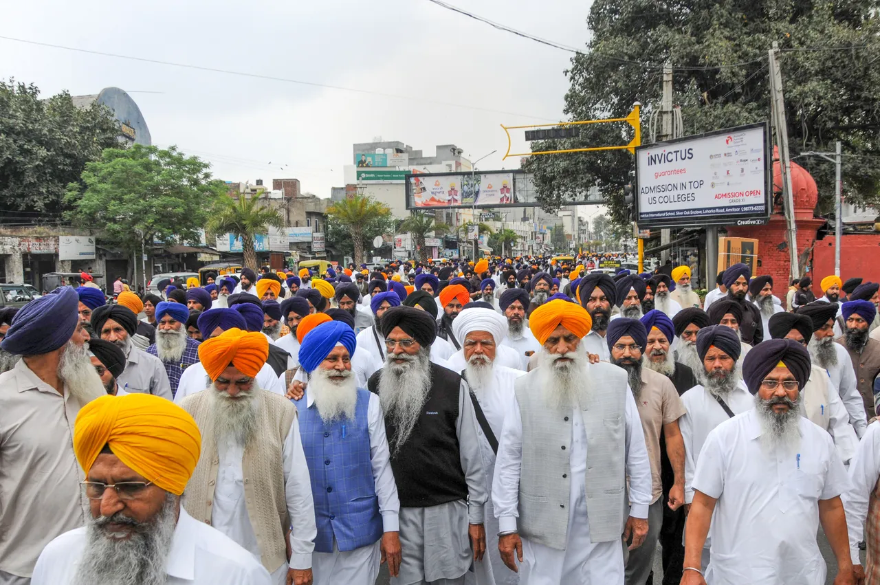 Sikh protest march in Amritsar Amripal Singh