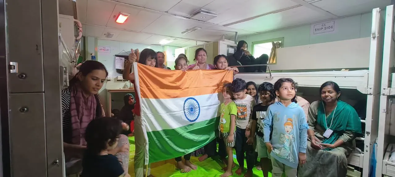 First batch of stranded Indians leaves Sudan in naval ship