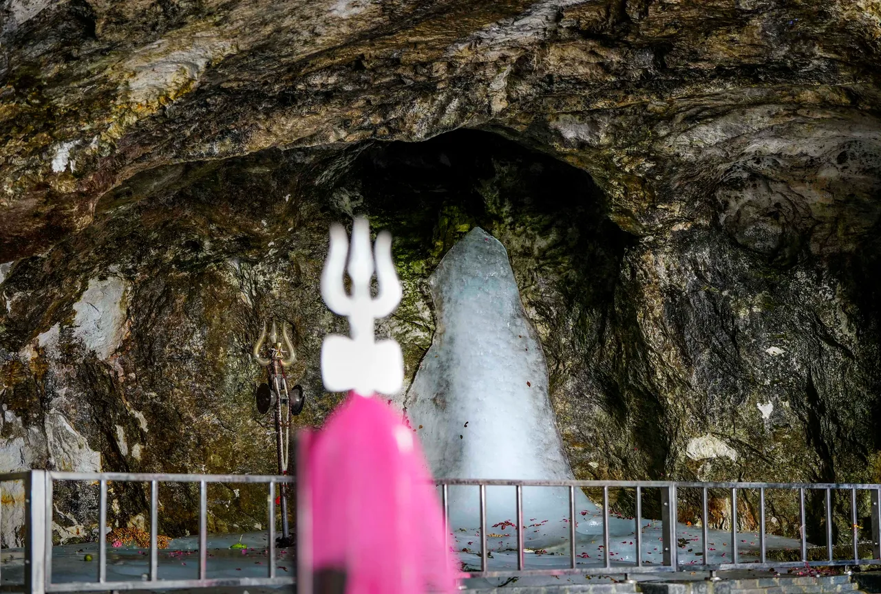 Holy cave shrine of Amarnath in Anantnag district