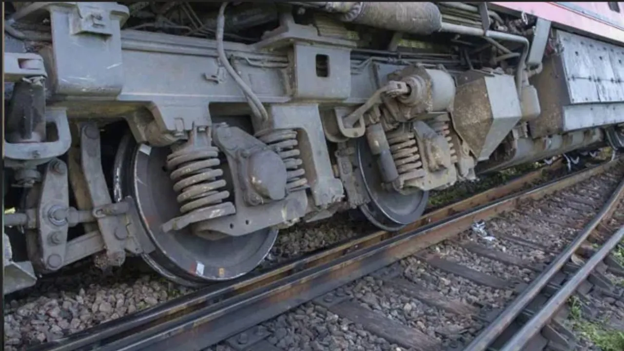 Engine, power coach of express train derail in MP, no casualty