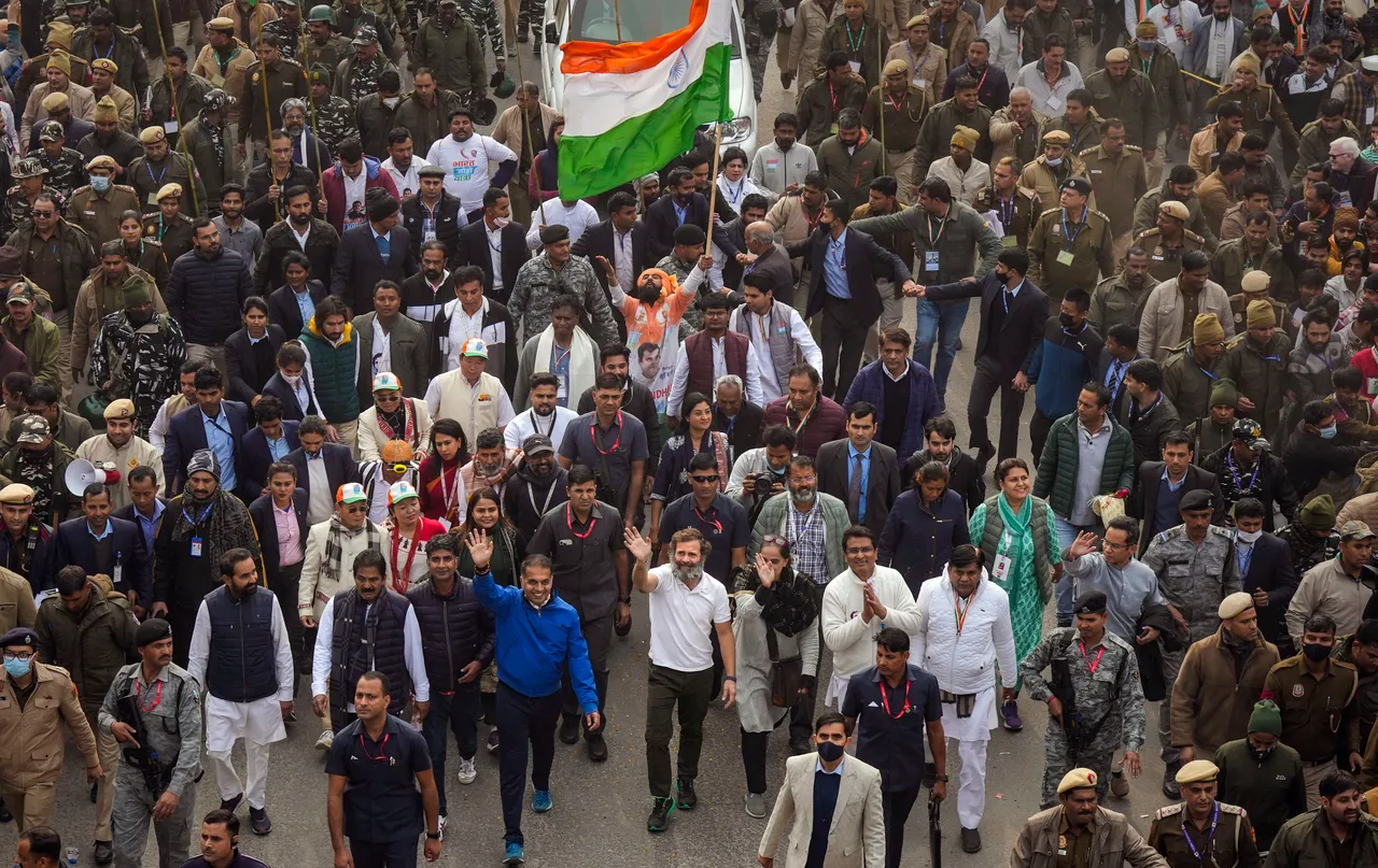 Rahul Gandhi Congress Bharat Jodo Yatra in Delhi