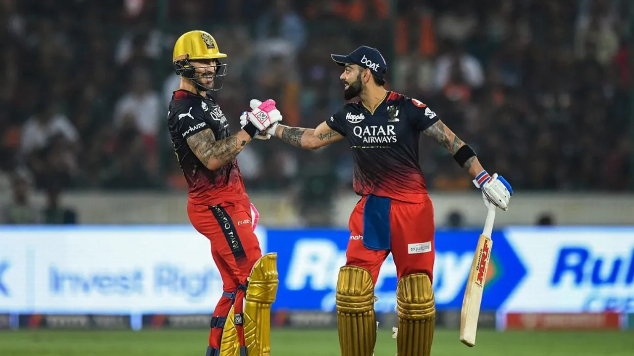 Faf du Plessis and Virat Kohli topped the batting charts for RCB in IPL 2023(PTI)