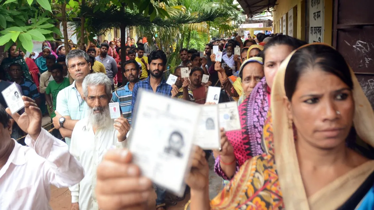 Ghosi bypoll election voting