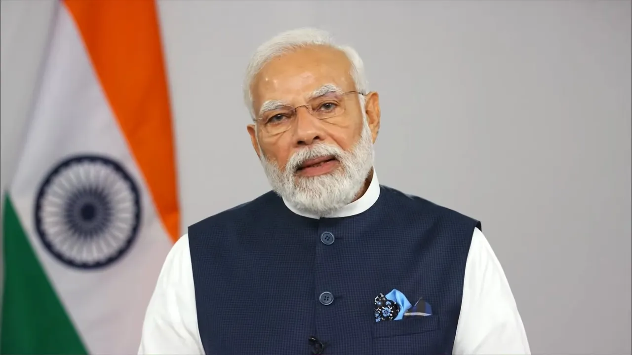 Prime Minister Narendra Modi virtually attends the inauguration of Sai Hira Global Convention Centre at Puttaparthi in Andhra Pradesh