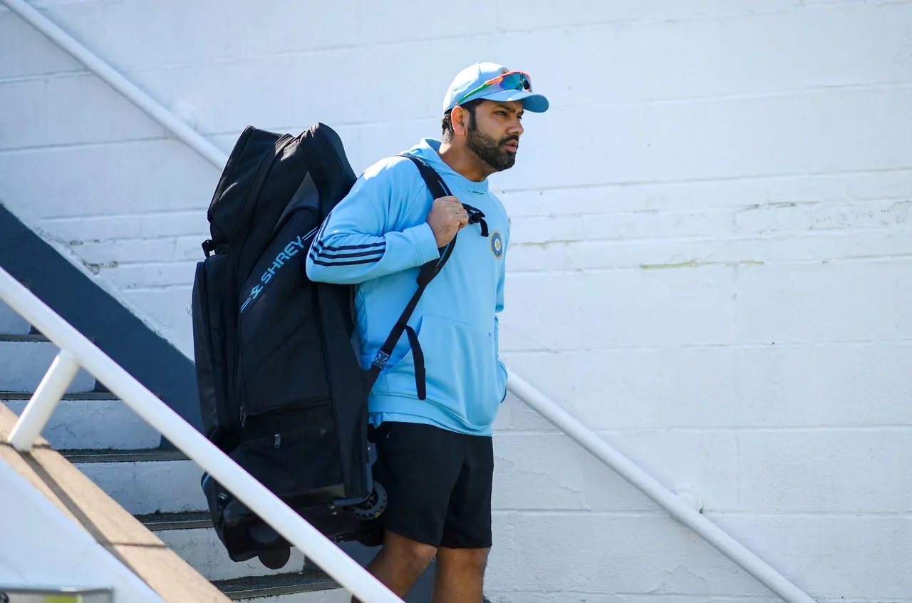Indian player Rohit Sharma during a practive session ahead of the World Test Championship Final