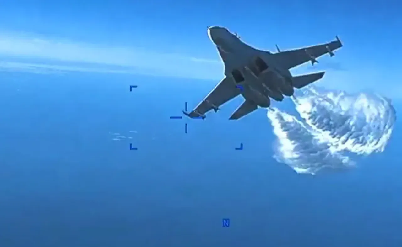 US releases video of Russian Su-27 dumping fuel on its MQ-9 drone