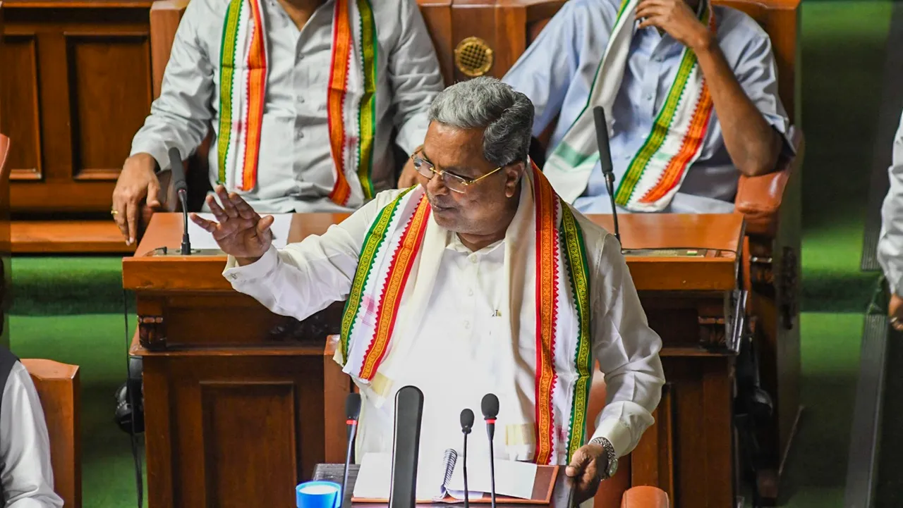 Karnataka Chief Minister Siddaramaiah presents the State Budget 2024-25 in the Assembly, in Bengaluru