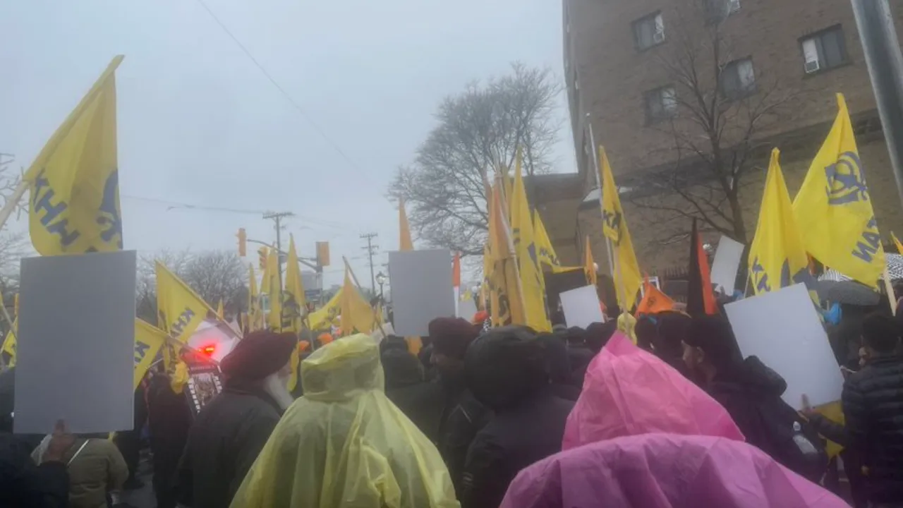Khalistanis protesting in Ottawa, Canada on March 23