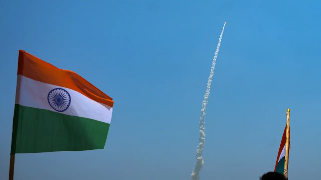Indian Space Research Organisation's (ISRO) Aditya-L1, India's maiden solar mission, on board PSLV-C57 lifts off from the launch pad at Satish Dhawan Space Centre, in Sriharikota