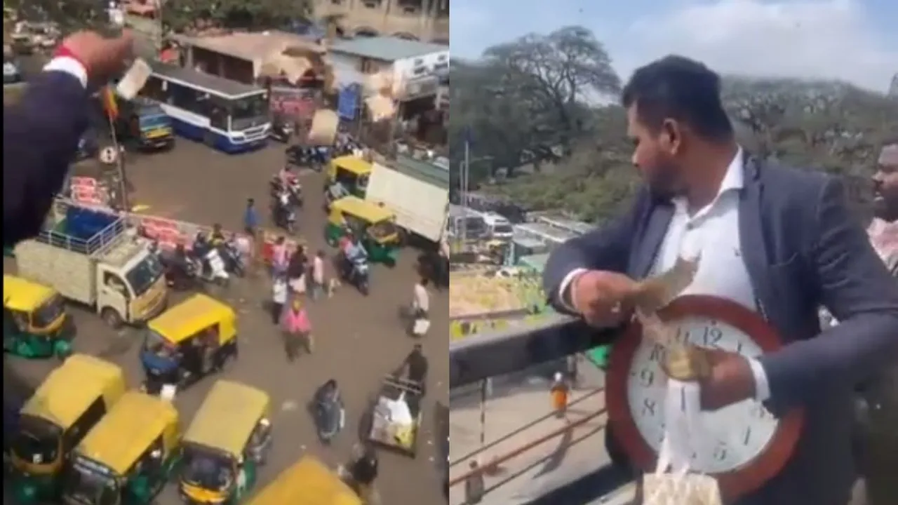 Bengaluru Man Flyover Cash