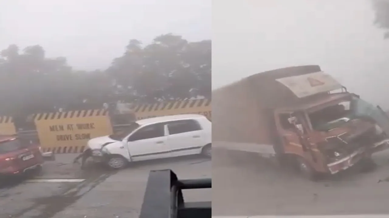 Fog Yamuna Expressway Accident