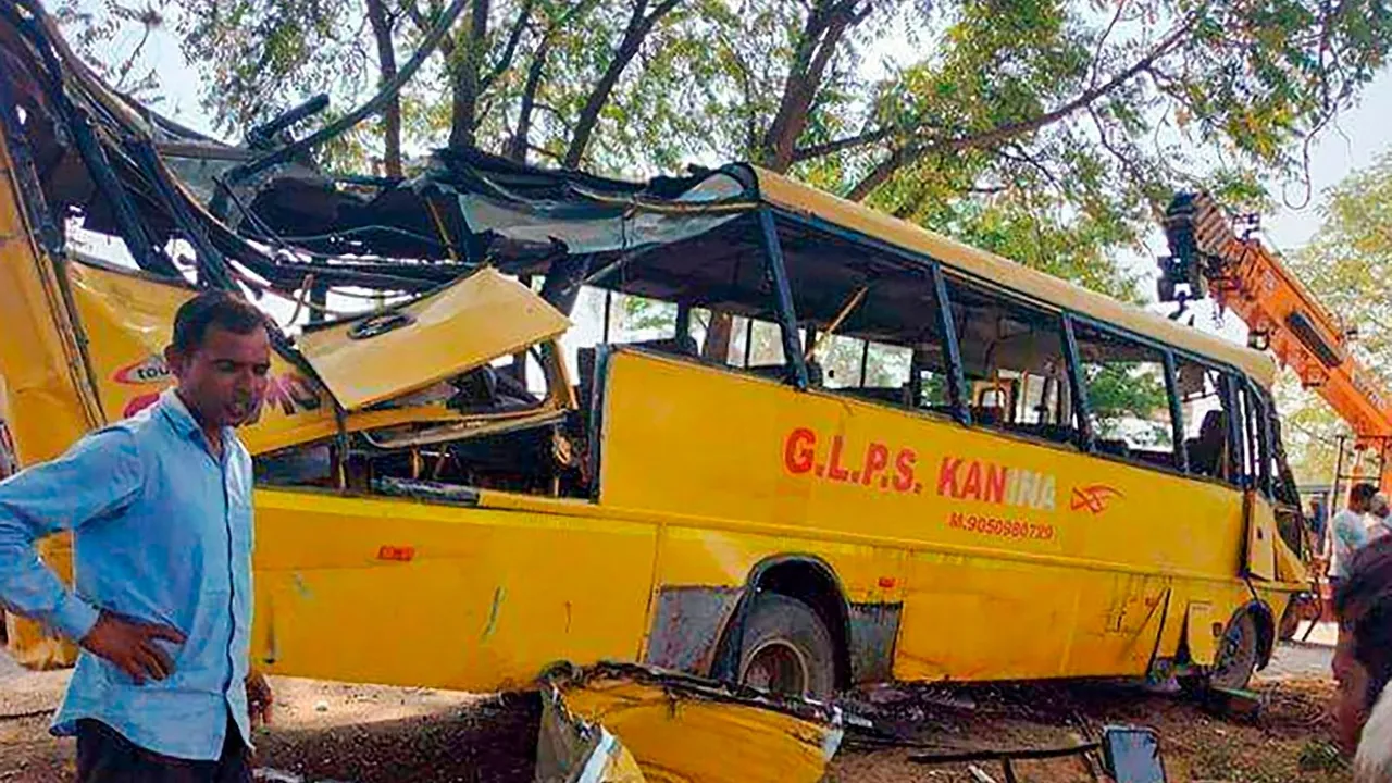 Haryana govt forms committee to probe Mahendragarh school bus accident