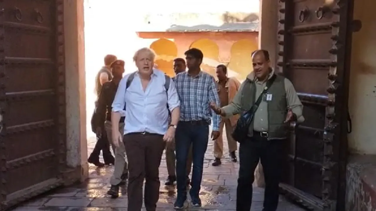 Former UK prime minister Boris Johnson visits Jaipur