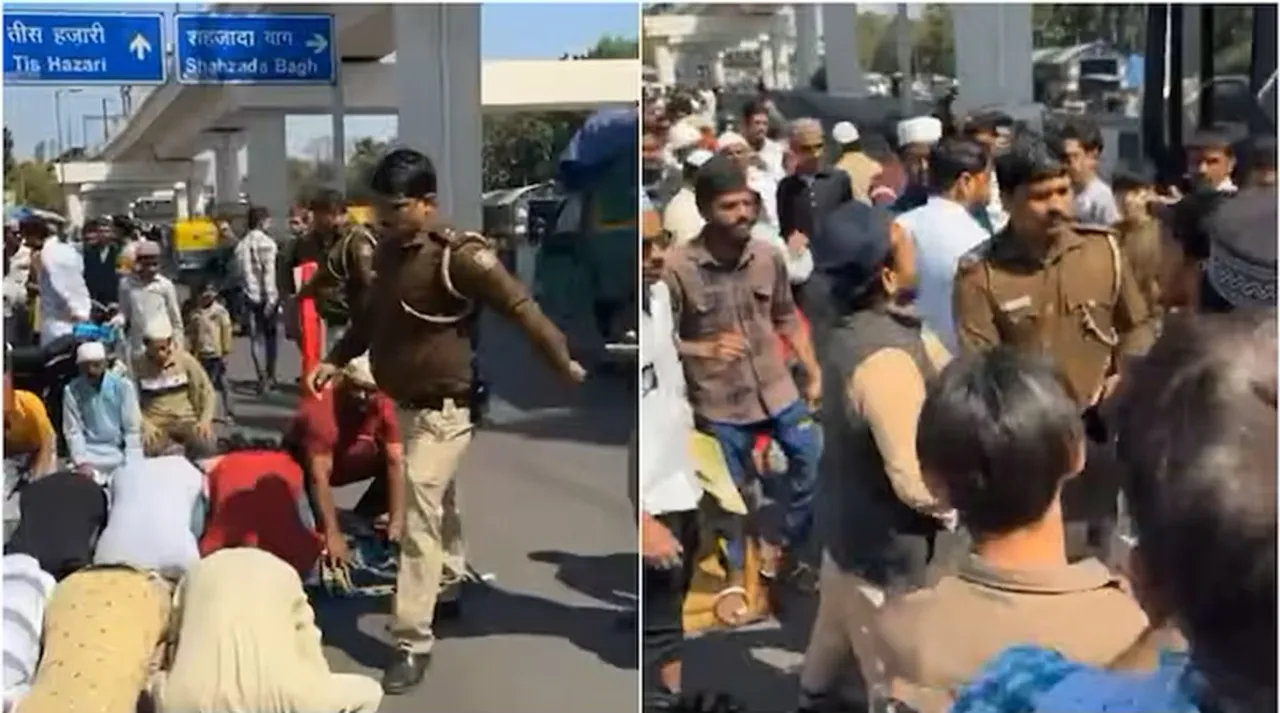 A Delhi sub-inspector has been suspended for disrupting the namaz prayers on a road near Inderlok Metro Station during the 'Asar ki namaz' around 2 pm