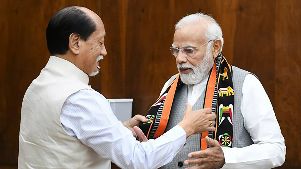 Neiphiu Rio meets PM Narendra Modi