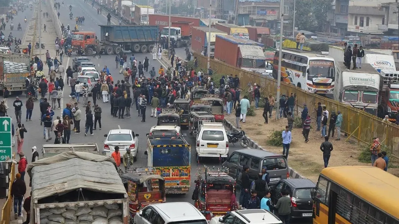 Truck Drivers Protest Violence