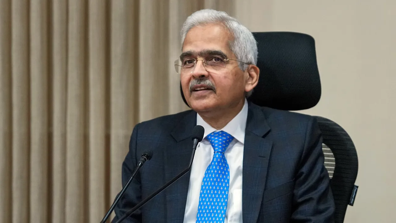 Reserve Bank of India (RBI) Governor Shaktikanta Das speaks during a press conference on monetary policy statement, at the RBI headquarters in Mumbai