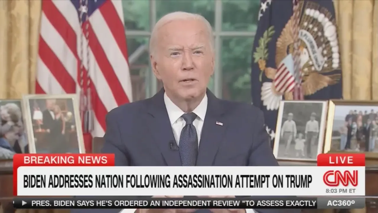 Joe Biden addresses the nation over assassination attemp on Donald Trump