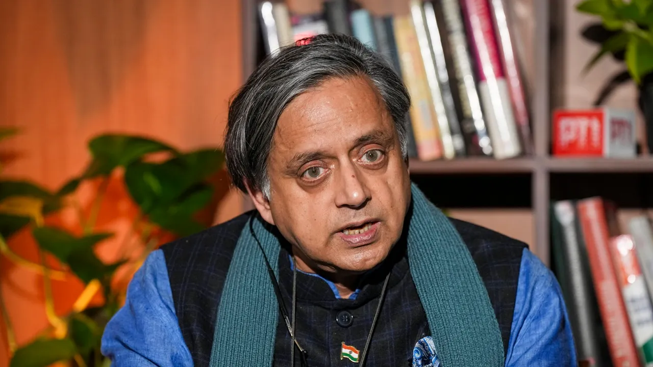 Congress MP Shashi Tharoor during an interview with PTI, in New Delhi