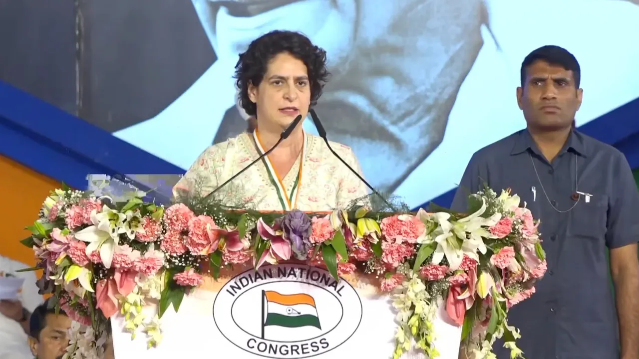 Priyanka Gandhi at Congress plenary session